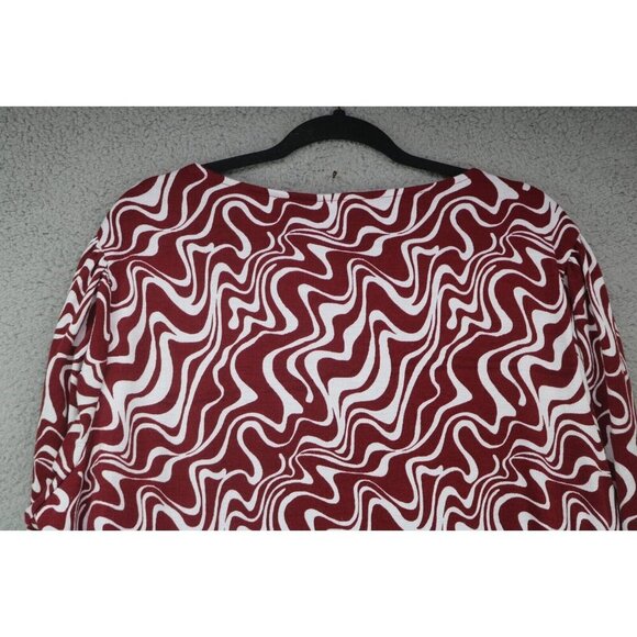 Ava-Viv 3/4 Balloon Sleeve Belted Wrap Dress-Size 3X - Picture 7 of 8